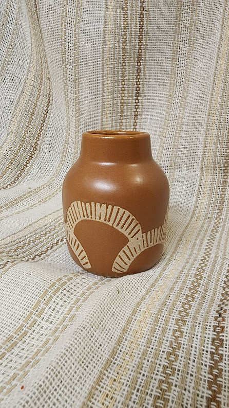 Half Circle Terracotta Vase