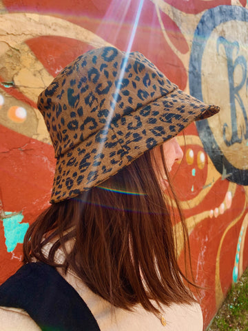 Leopard Print Bucket Hat by David and Young